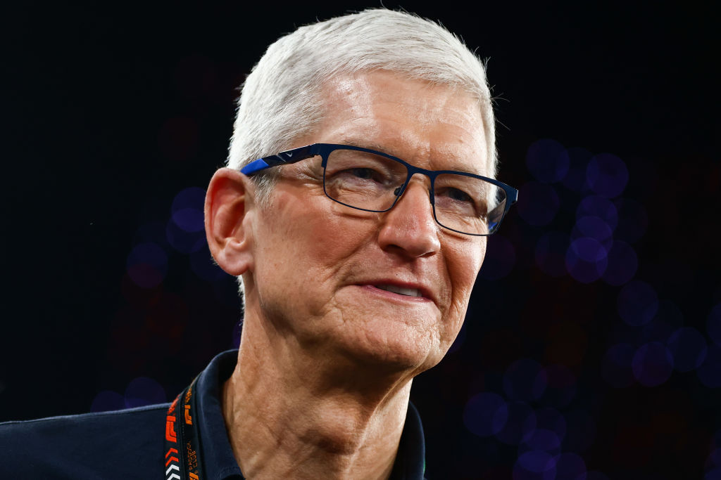 Tim Cook is seen in the grid after Formula 1 Abu Dhabi Grand Prix at Yas Marina Circuit on December 5th, 2024 in Abu Dhabi, United Arab Emirates. (Photo by Beata Zawrzel/NurPhoto via Getty Images)