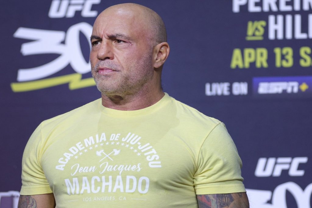 Joe Rogan appears before a UFC event