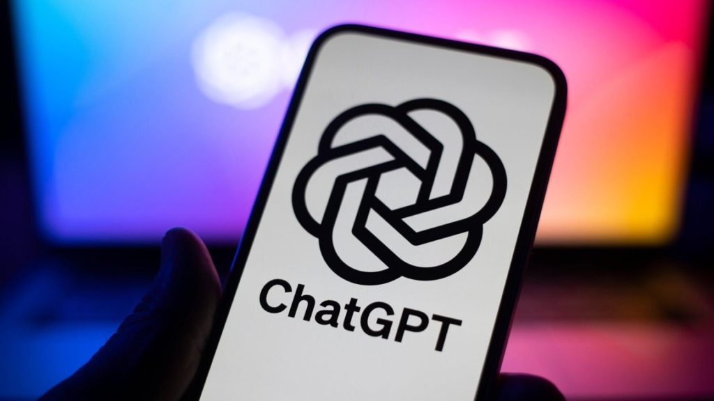 ChatGPT logo appears on a smartphone display