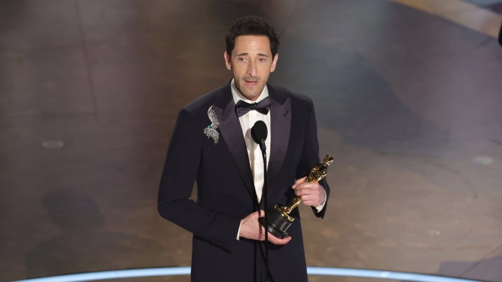 Adrien Brody wins Best Actor for 'The Brutalist' at the 2025 Oscars