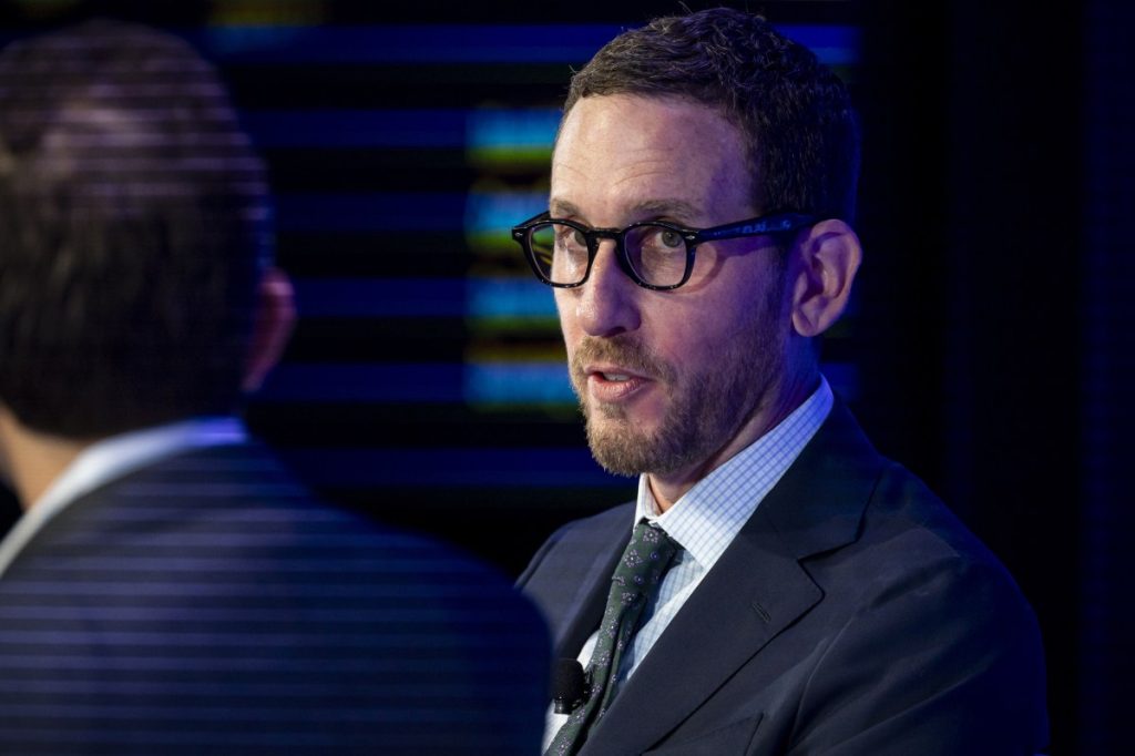 State Senator Scott Wiener, a Democrat from California, right, during the Bloomberg BNEF Summit in San Francisco, California, US, on Wednesday, Jan. 31, 2024. The summit provides the ideas, insights and connections to formulate successful strategies, capitalize on technological change and shape a cleaner, more competitive future. Photographer: David Paul Morris/Bloomberg via Getty Images