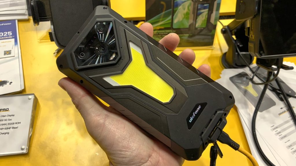 This ridiculously rugged phone has a built-in projector. Really.